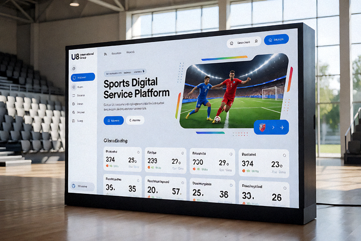 U8国际集团体育数字服务平台在体育场馆中的视觉呈现